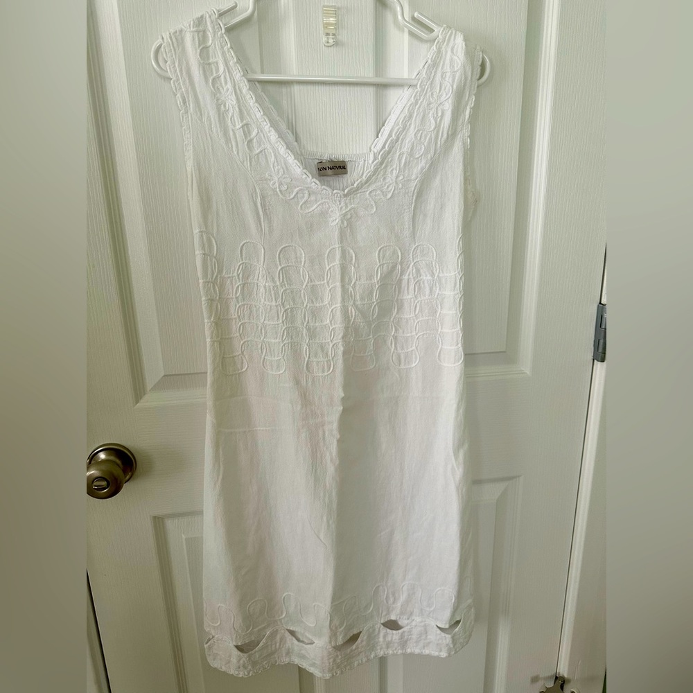 Pictures don’t do this all white with white appliqué justice.   It’s lovely!